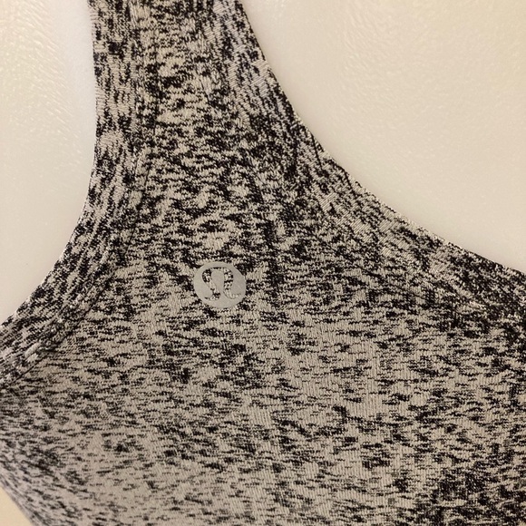 Lululemon Cool Racerback II Luon Spray Jacquard White Black - Picture 12 of 14